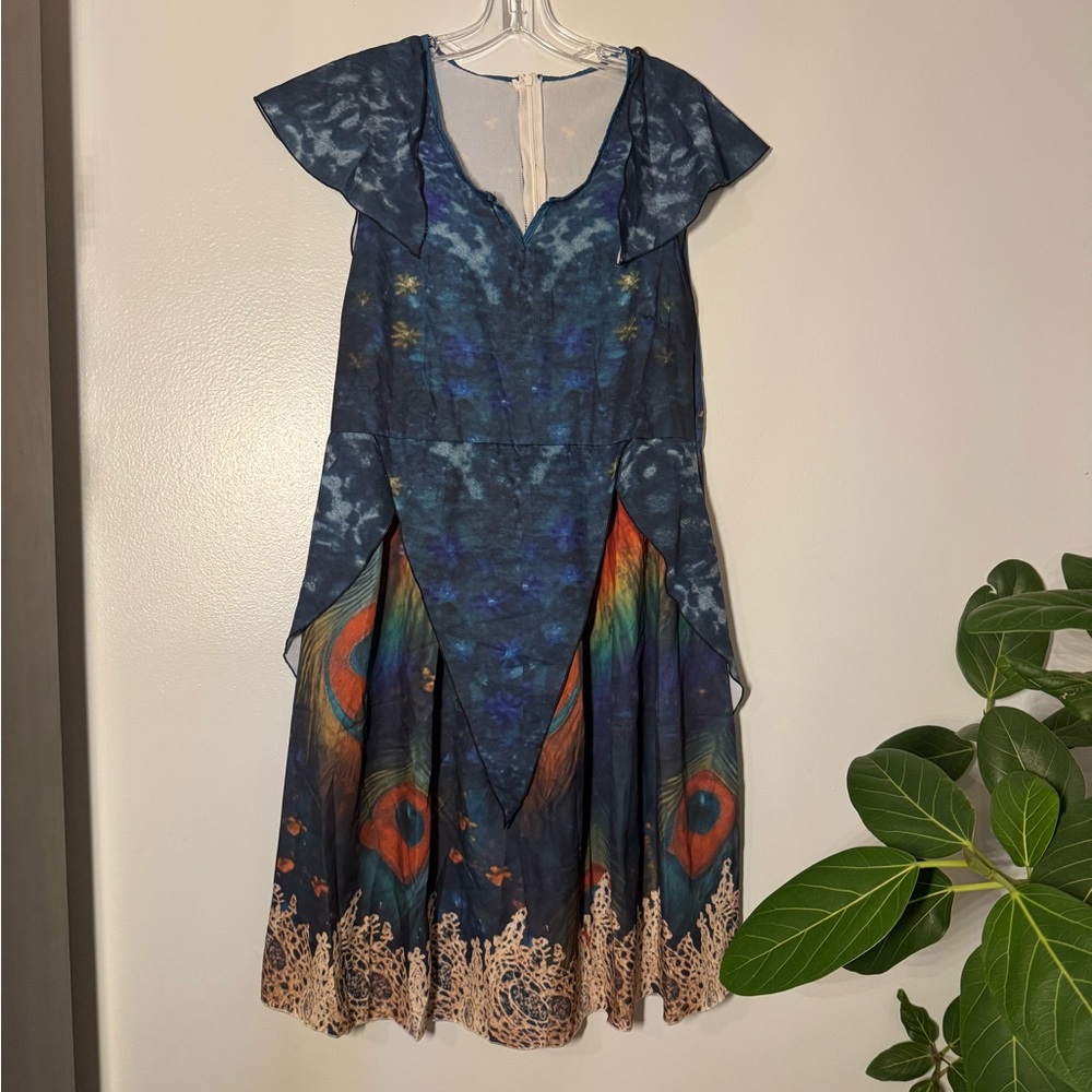 Peacock Style Multicolor Dress